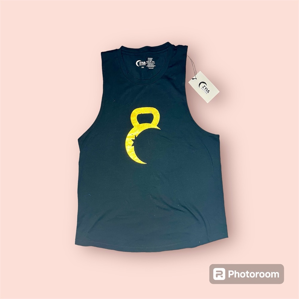 ZYIA Tank Black & Gold Kettle Moon, Size XXL, New with Tags